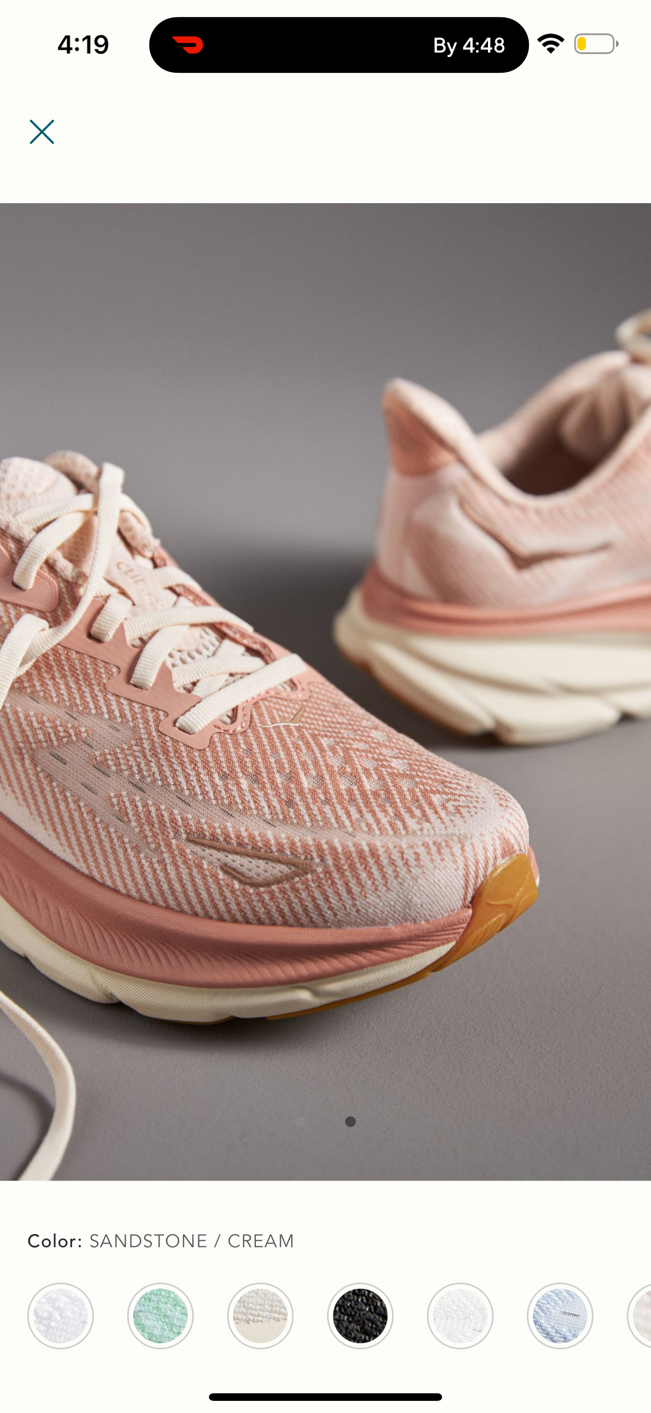Hoka Clifton 9 Women’s Running Shoes in Sandstone / Cream