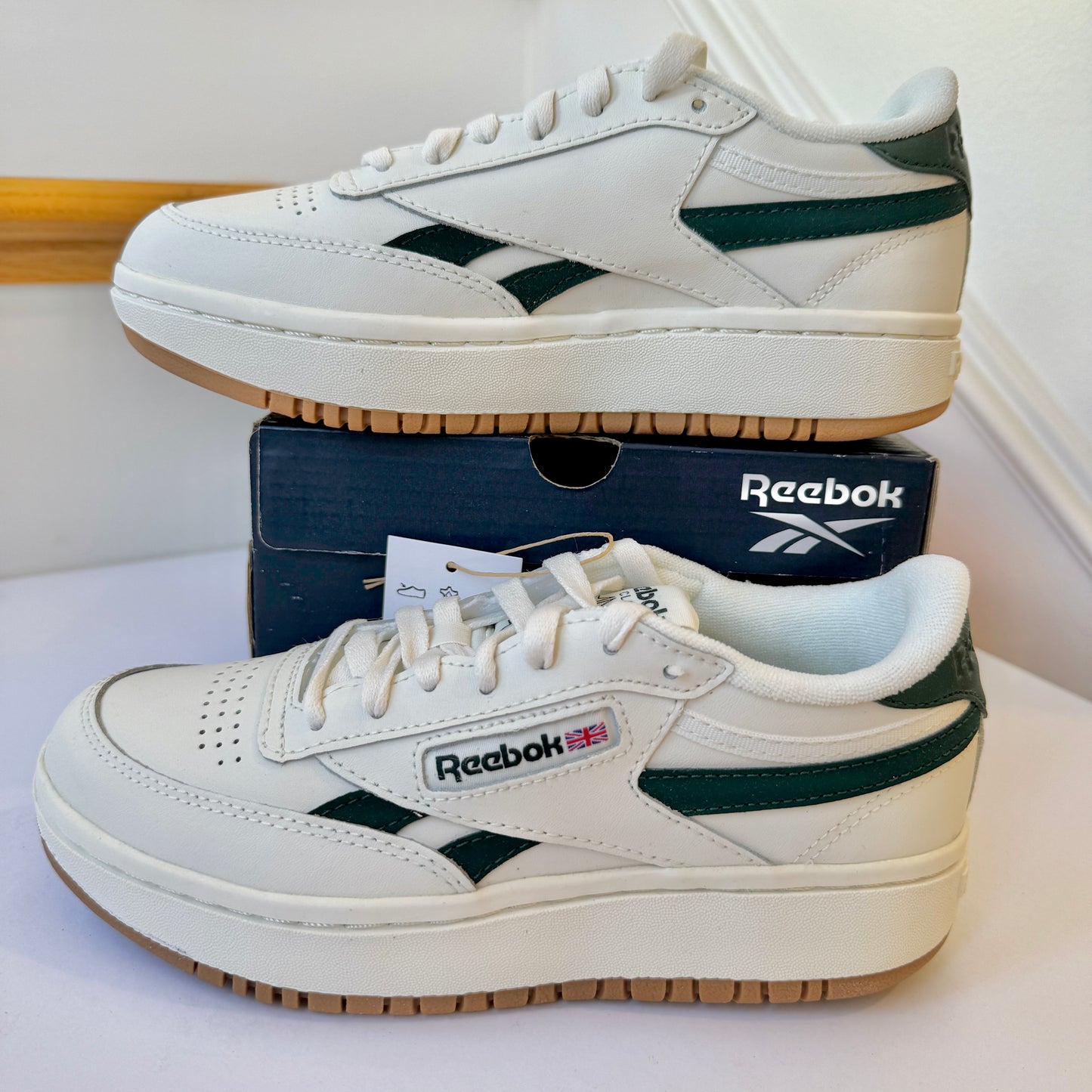Reebok Club C Double Revenge Chalk / Forest green sneakers women’s shoes