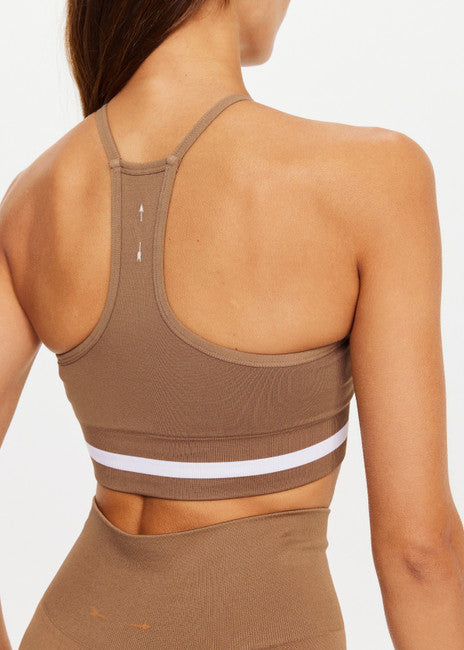 The Upside Form Seamless SET- 25 In Midi Pant and Angie Bra in Brown