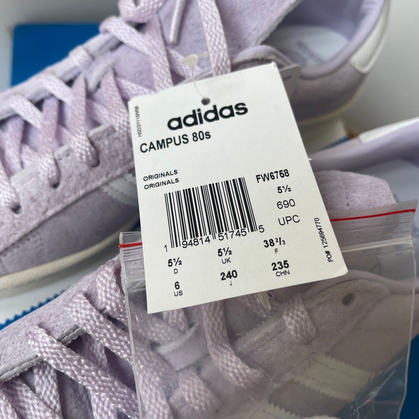 Adidas Campus 80s Light Purple Sneakers leather , lavender