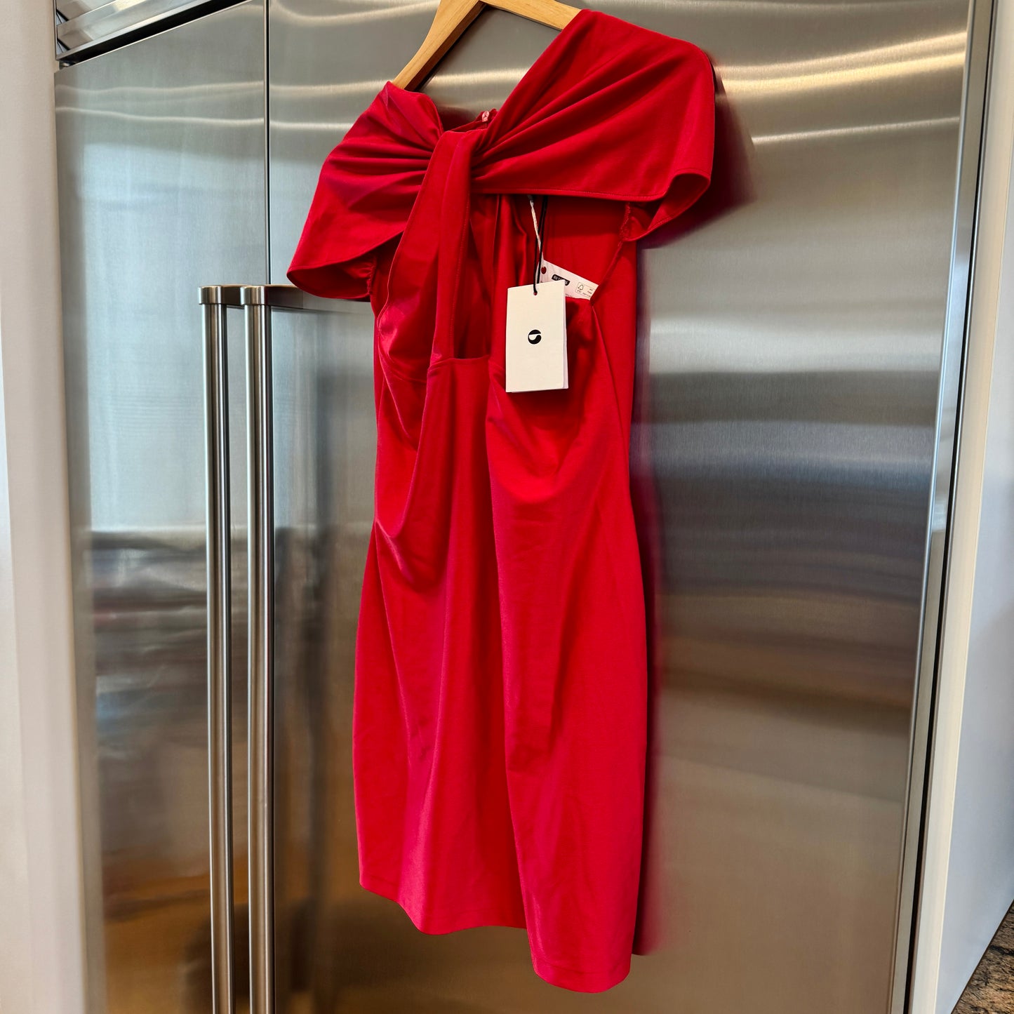Coperni Twist Mini Dress in Lipstick Red Cut Out Brand New