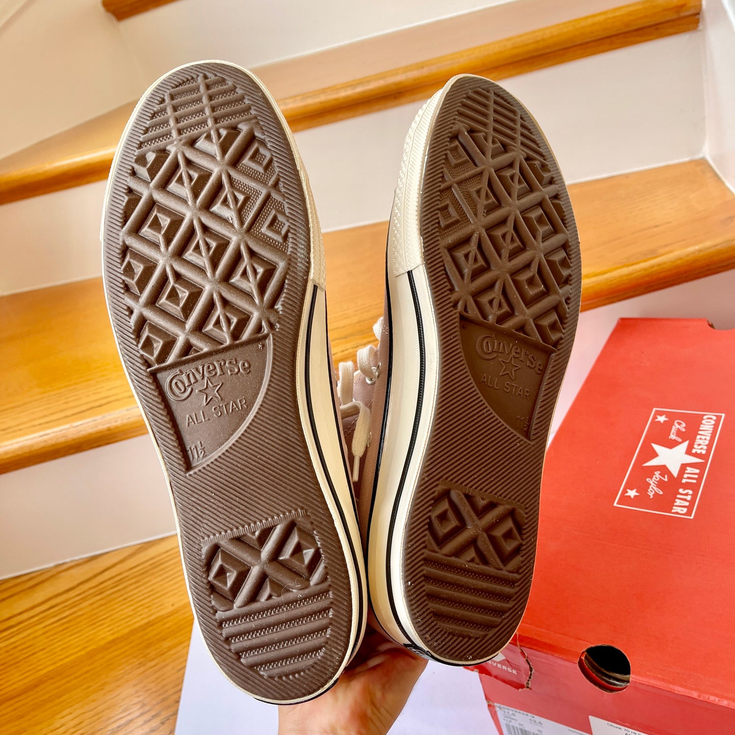 Converse Chuck 70 Hi High Top Sneakers Stone Mauve Light Pink Classic Egret