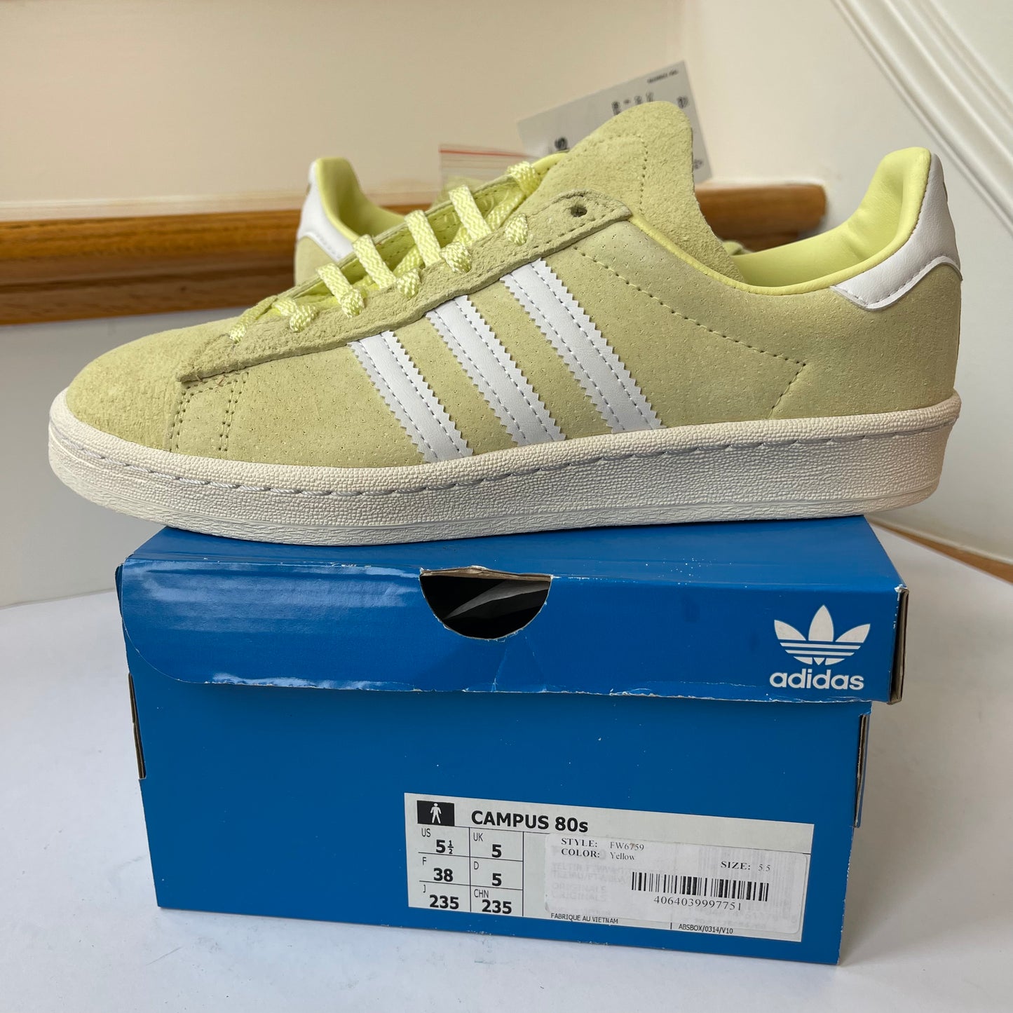 Adidas Campus 80s Light yellow green Sneakers