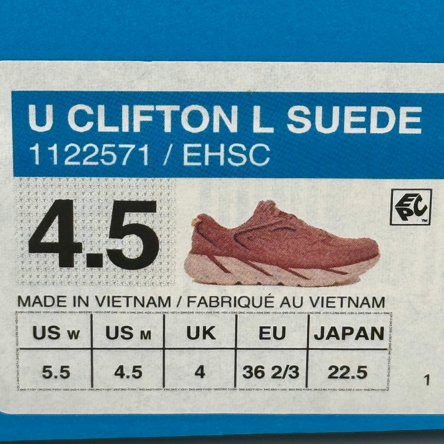Hoka Clifton L Suede in Earthenware/ Hot Sauce Red Unisex Leather Sneakers