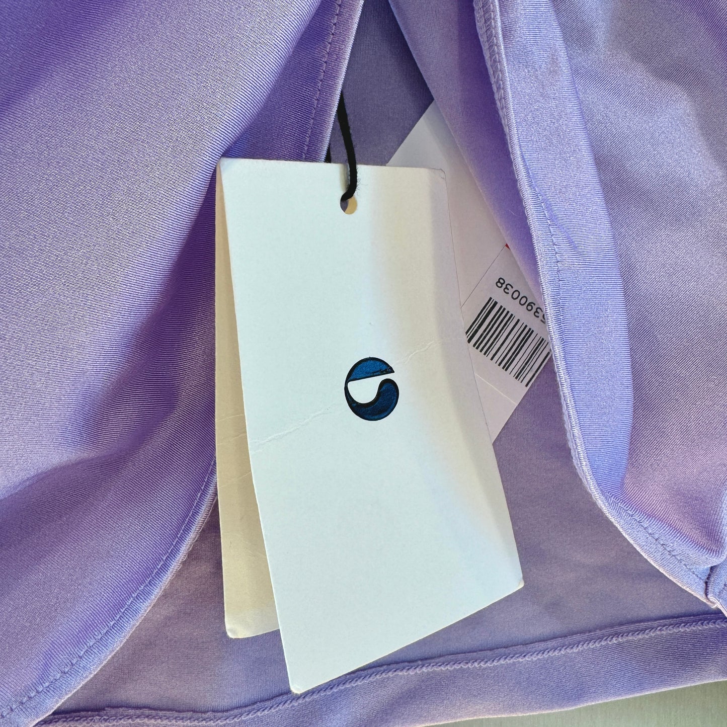 Coperni Lilac Light Purple Twist Cutout Cropped Draped Top Long Sleeve Crop