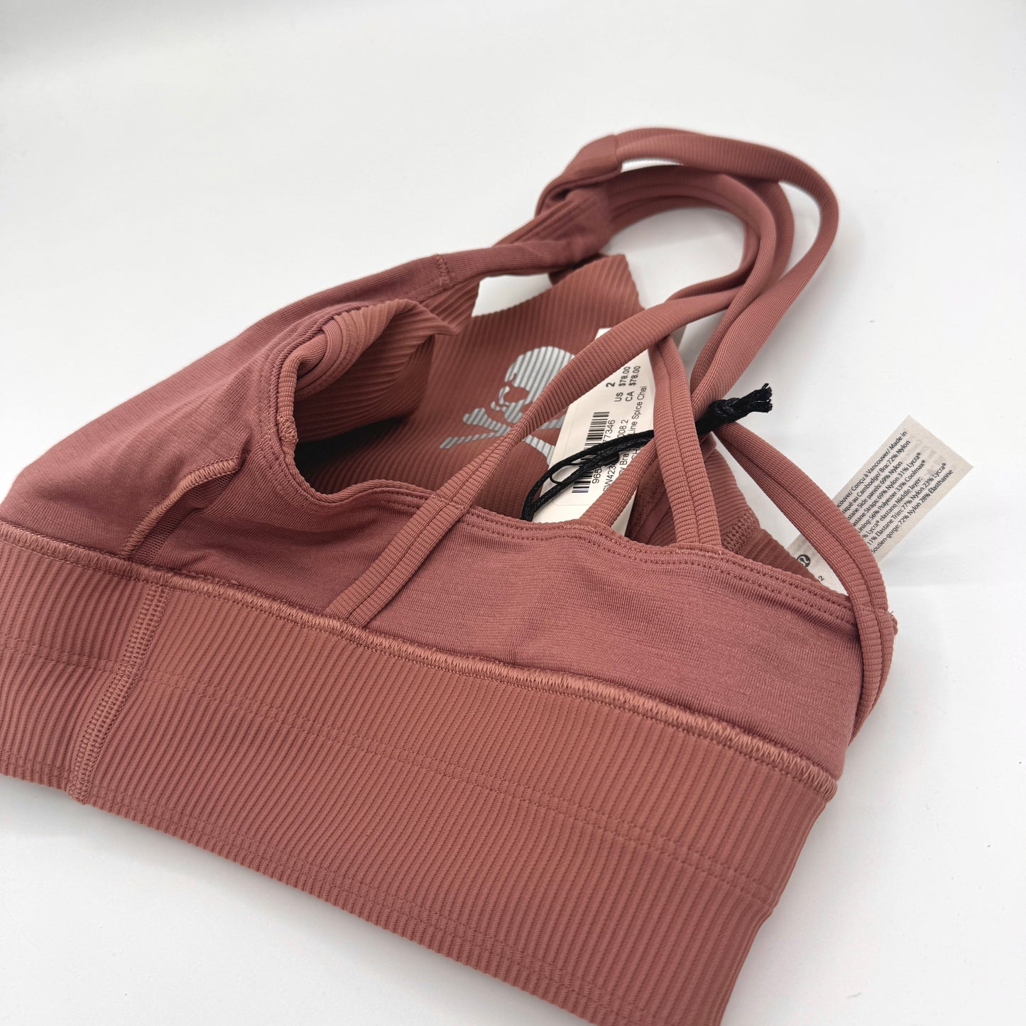 Lululemon Energy Bra in Ribbed Spiced Chai , Longline Soul Cycle Collab