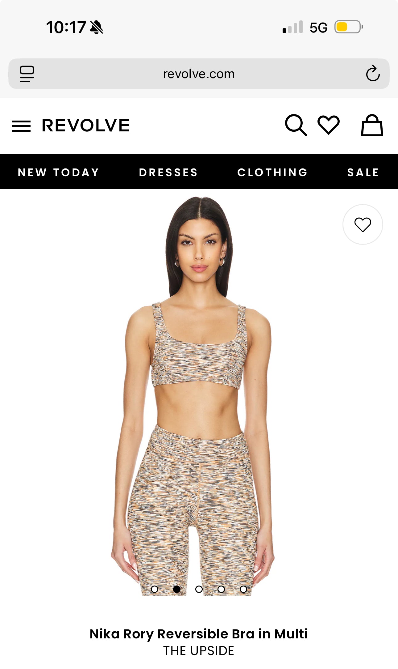 The Upside SET Nika Reversible Rory Bra and Leggings Textured Tiger