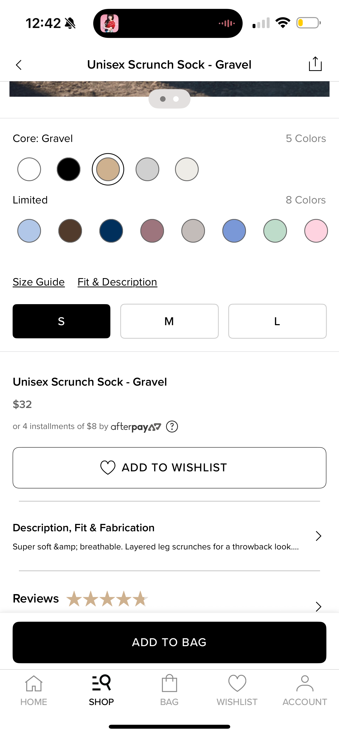 Alo Yoga Bundle Unisex Gravel Scrunch Socks , 2 Pairs