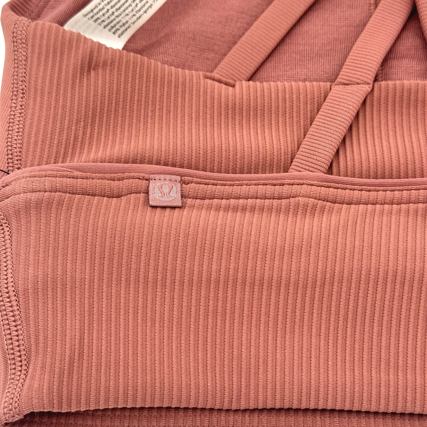Lululemon Energy Bra in Ribbed Spiced Chai , Longline Soul Cycle Collab