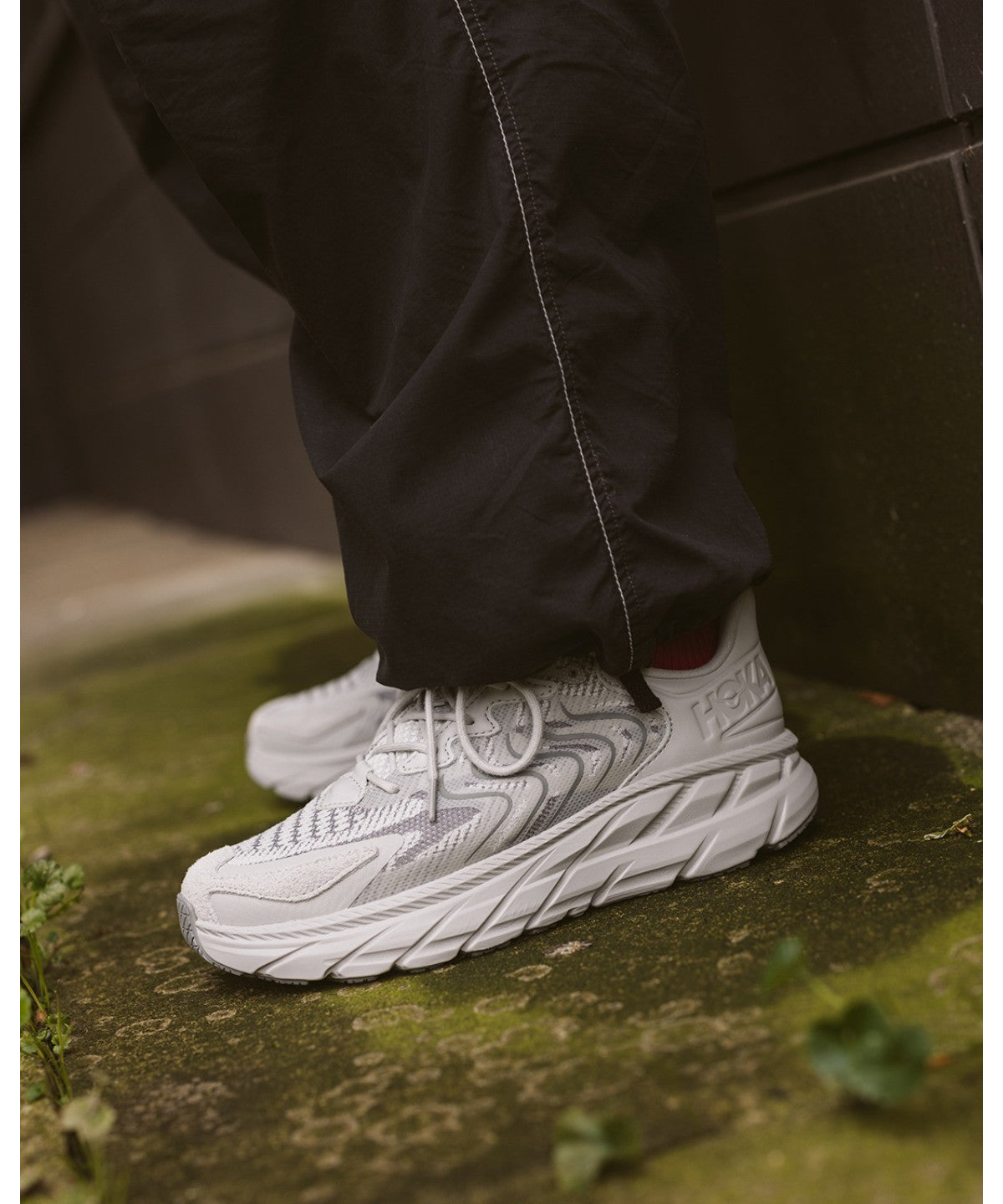 Hoka Clifton LS Grey Unisex in Stardust / Galactic Grey