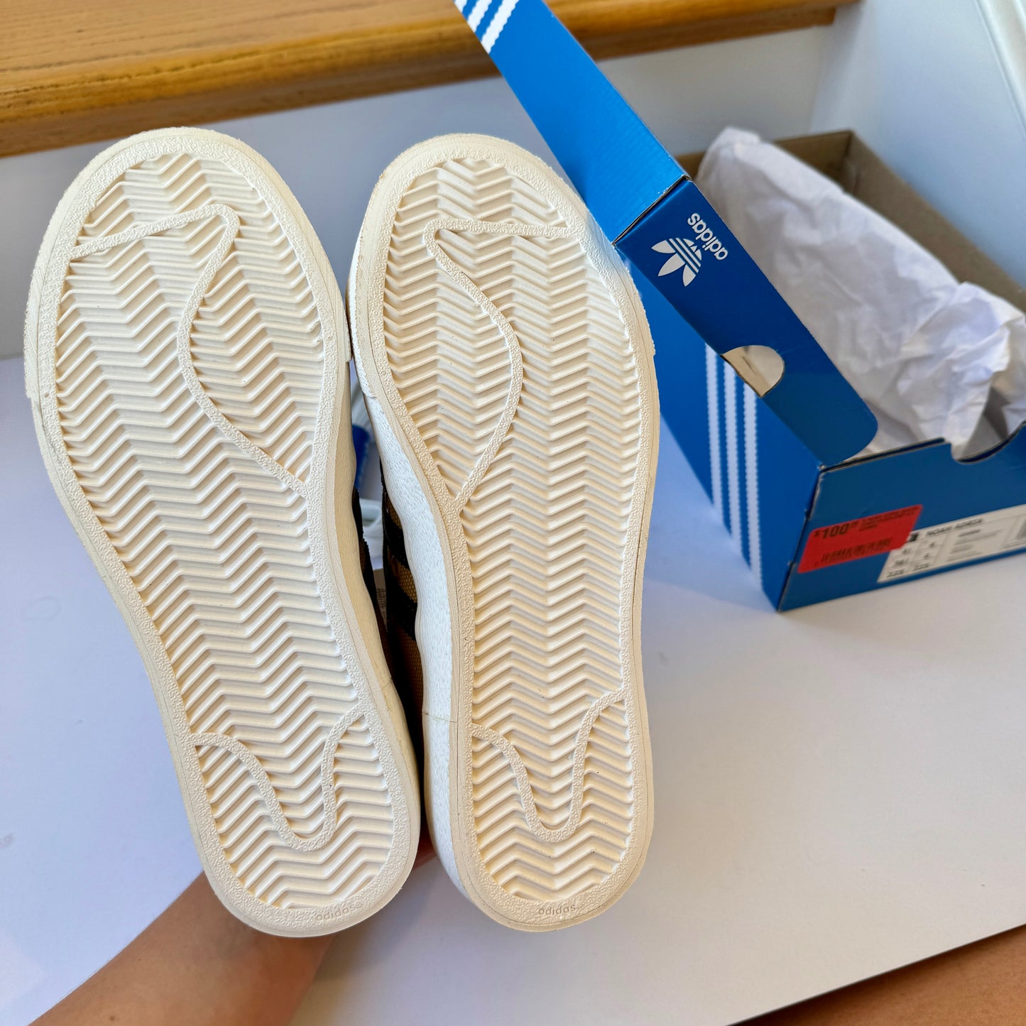 Adidas x Noah Adria Collab Sneakers in Golden Beige Tan Brown Shoes