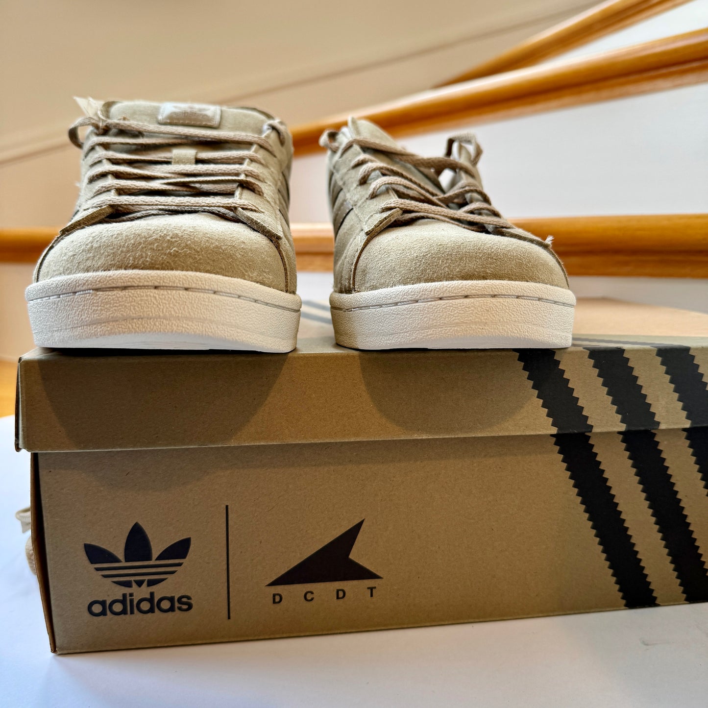 Adidas x DCDT Campus Collab sneakers hemp light brown beige shoes leather