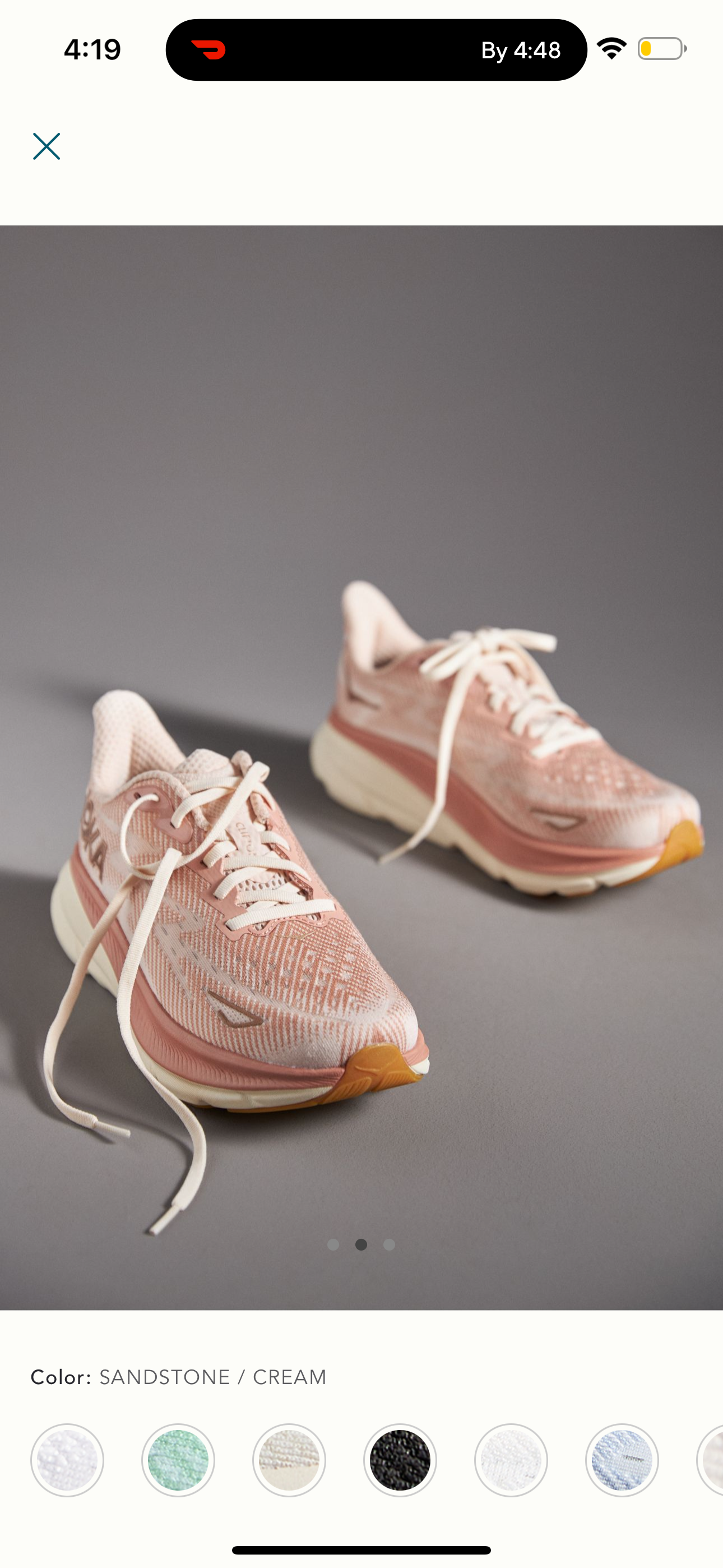 Hoka Clifton 9 Women’s Running Shoes in Sandstone / Cream