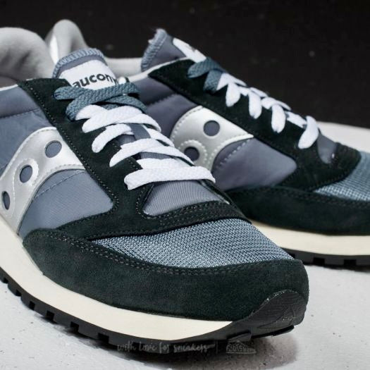 Saucony Jazz Vintage Classic Sneakers Navy Blue White Silver Original Runners