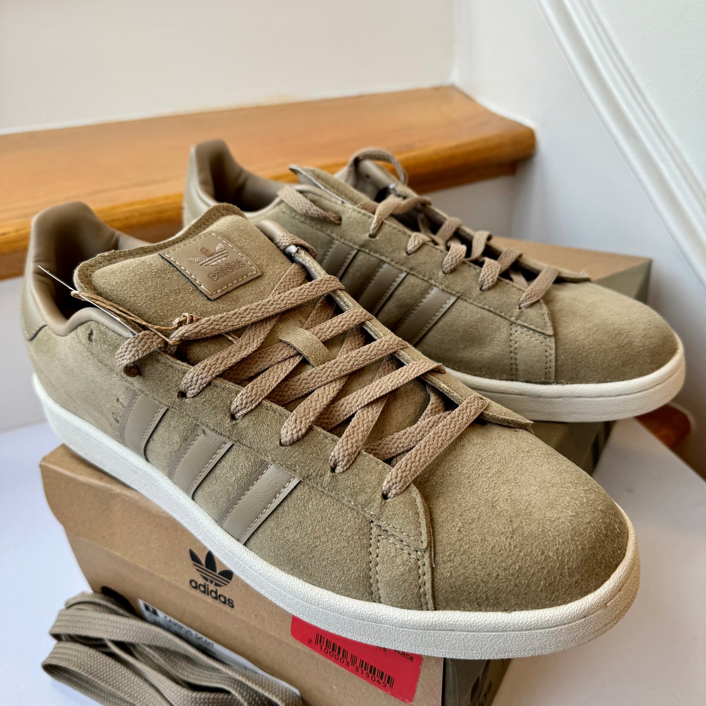 Adidas x DCDT Campus Collab sneakers hemp light brown beige shoes leather