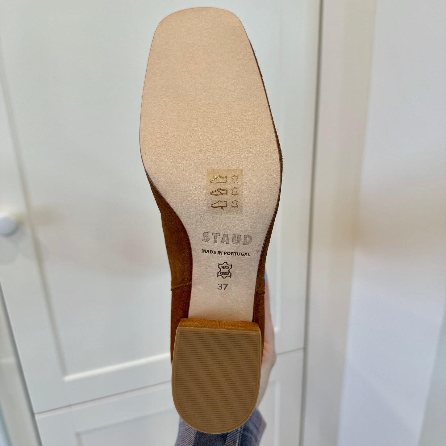 Staud Nancy Boot Leather Tall Knee High in Tan Brown