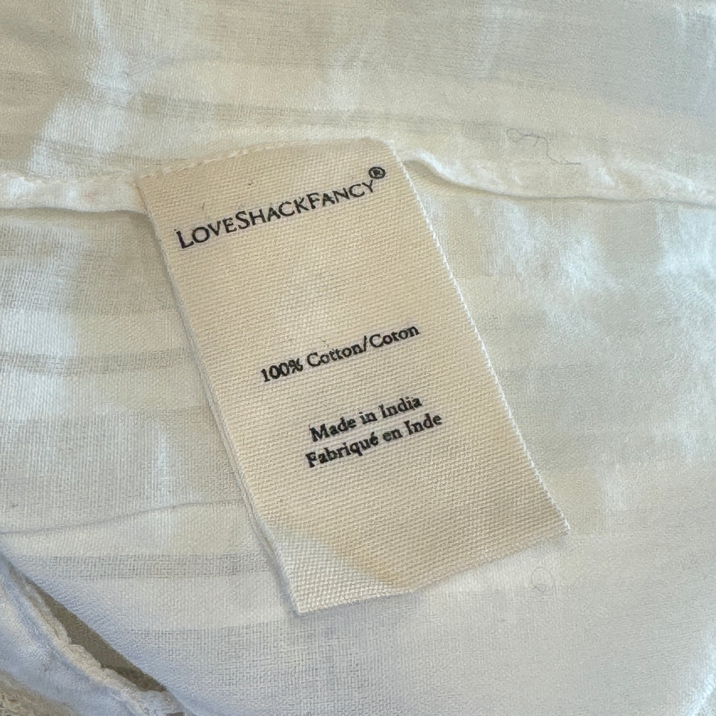 LoveShackFancy Maitri Tank Top true white floral lace LSF brand new