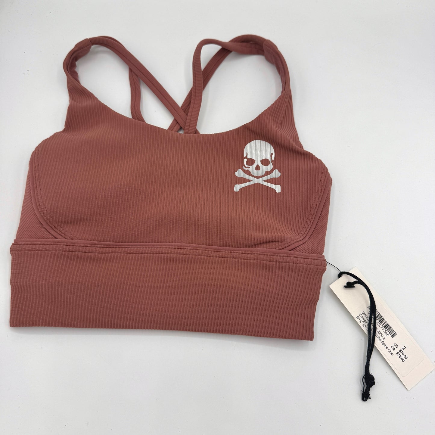 Lululemon Energy Bra in Ribbed Spiced Chai , Longline Soul Cycle Collab