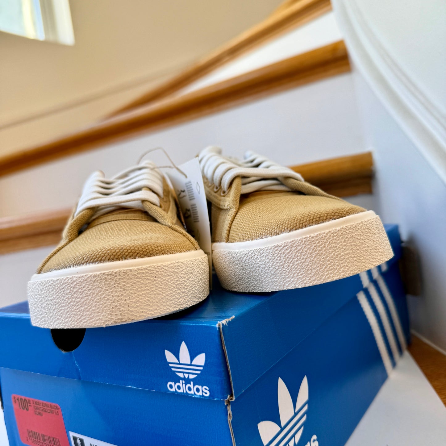 Adidas x Noah Adria Collab Sneakers in  Golden Beige Tan Brown Shoes