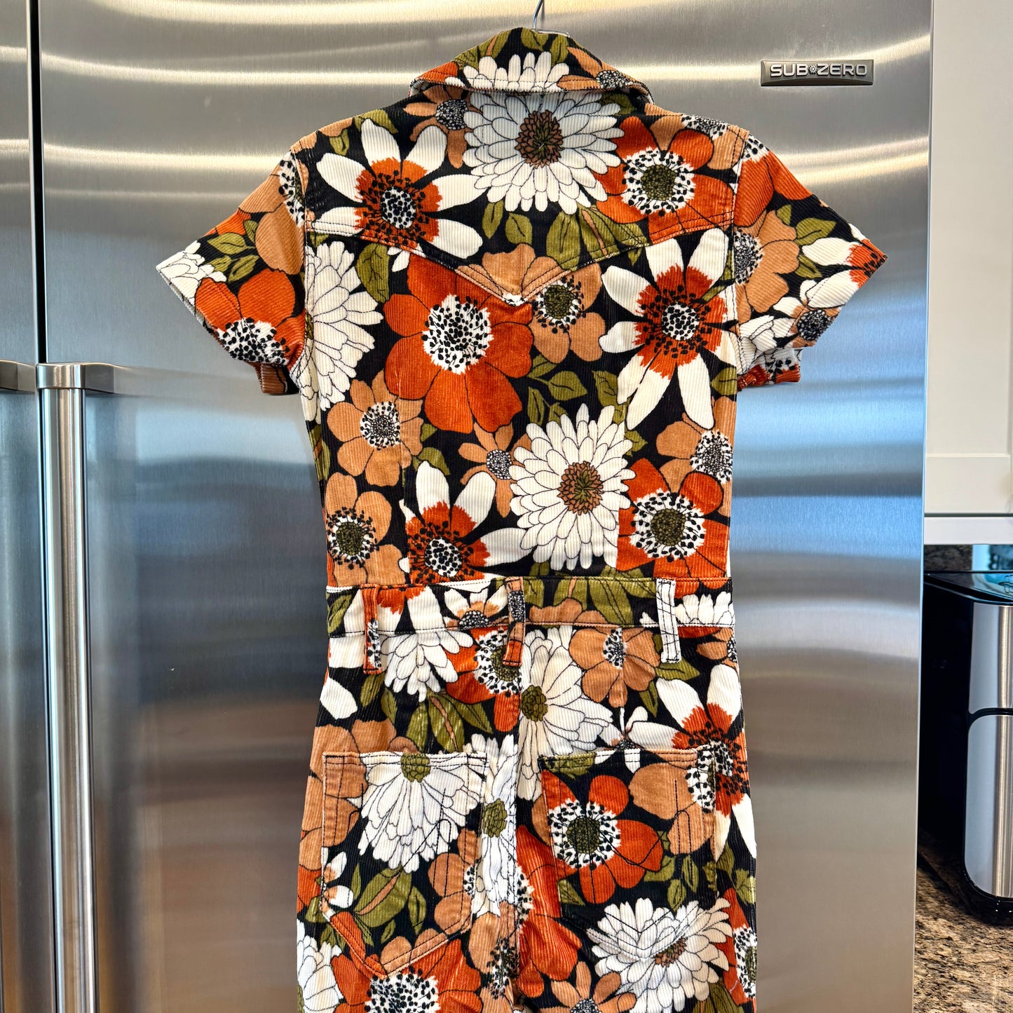 Show Me Your Mumu Cropped Everhart Jumpsuit in Hutton Floral Corduroy