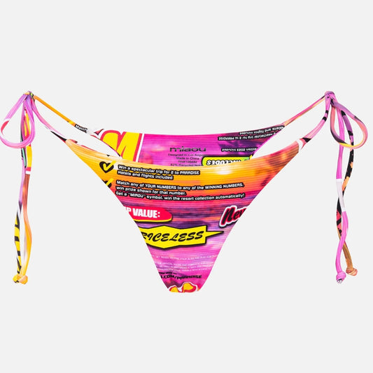 Miaou Kauai Bikini Bottom String Triangle in Lotto Swim Bottoms Pink Vegas