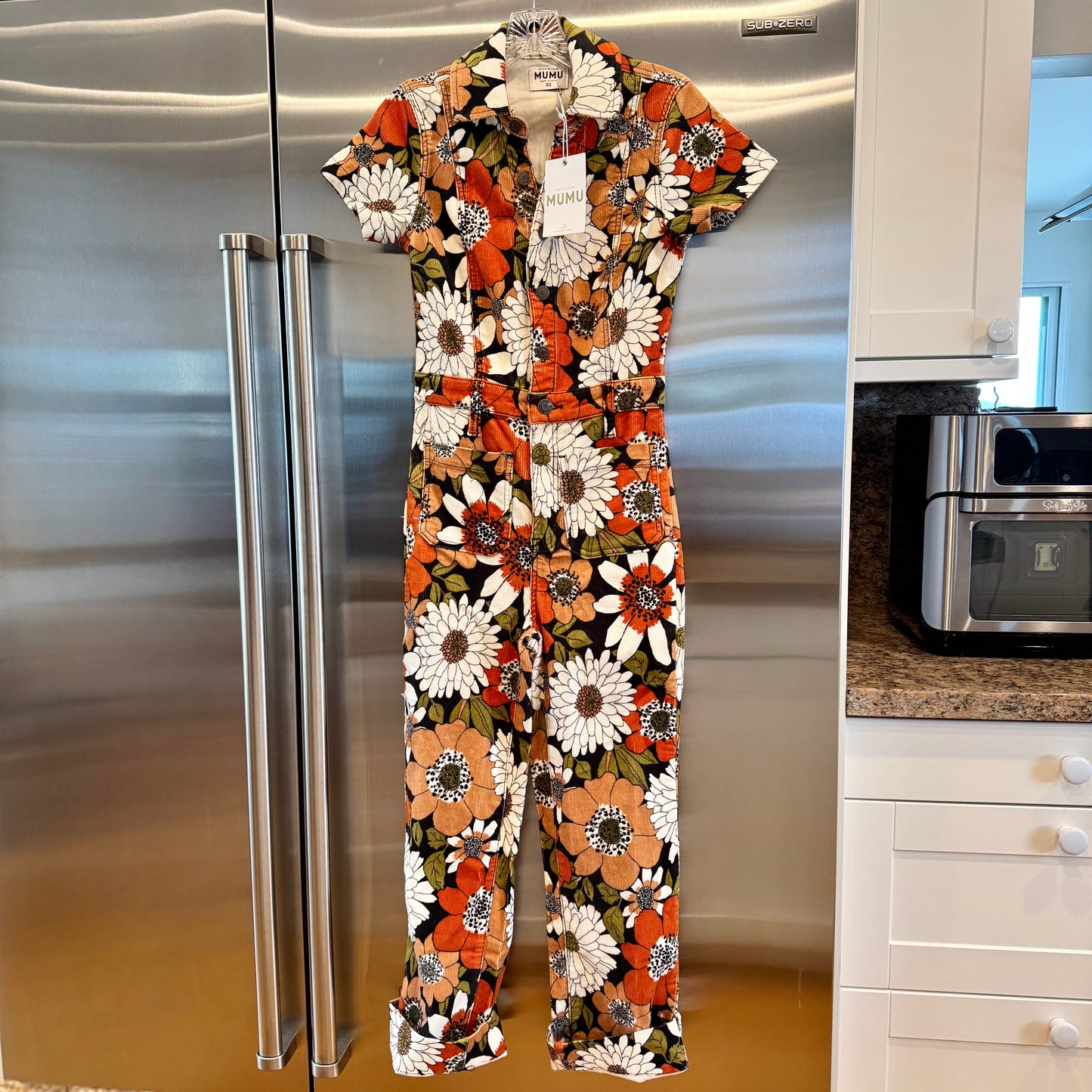 Show Me Your Mumu Cropped Everhart Jumpsuit in Hutton Floral Corduroy