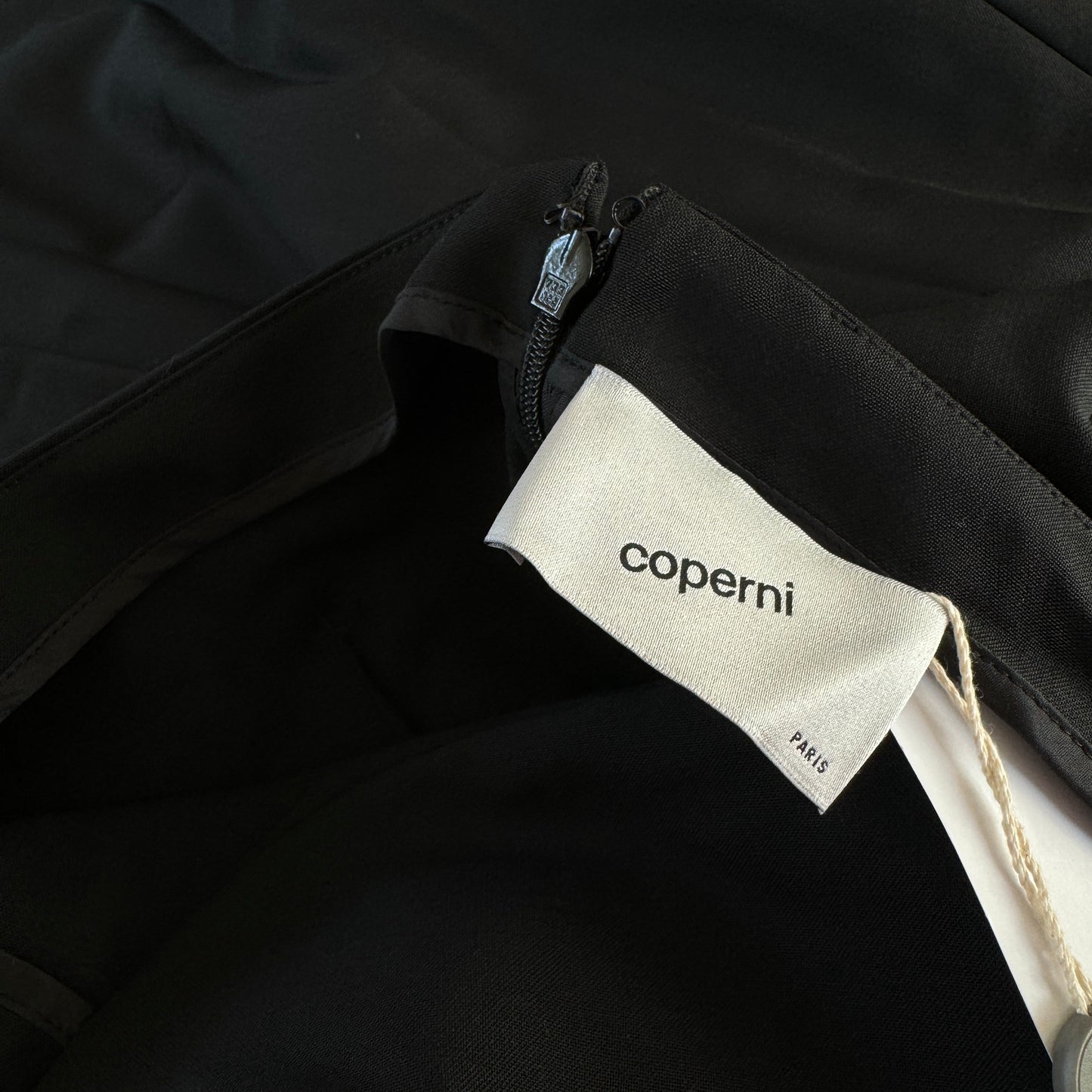 Coperni Cocktail Dress Halter Neck Black Asymmetrical Neck Detail Poly Wool