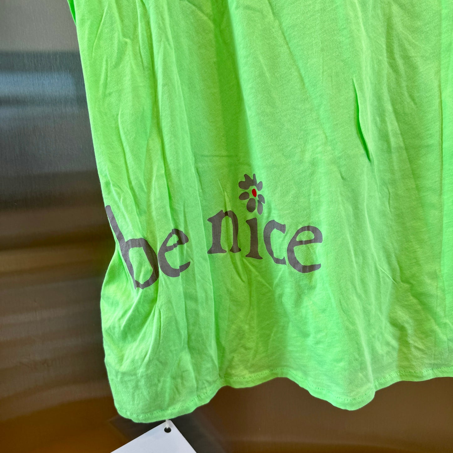Erl Venice Green Tee Shirt Be Nice Print Unisex Signature Design Brand New