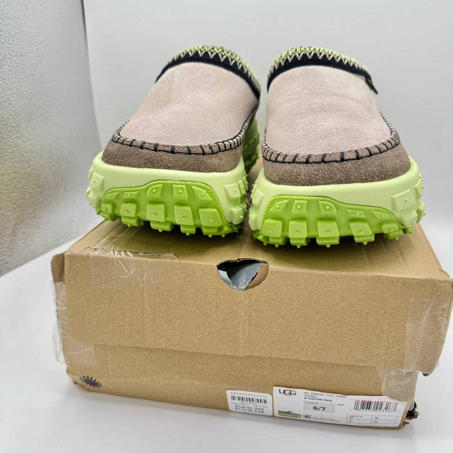 Ugg Venture Daze Platform Slide Shoes Unisex Green
