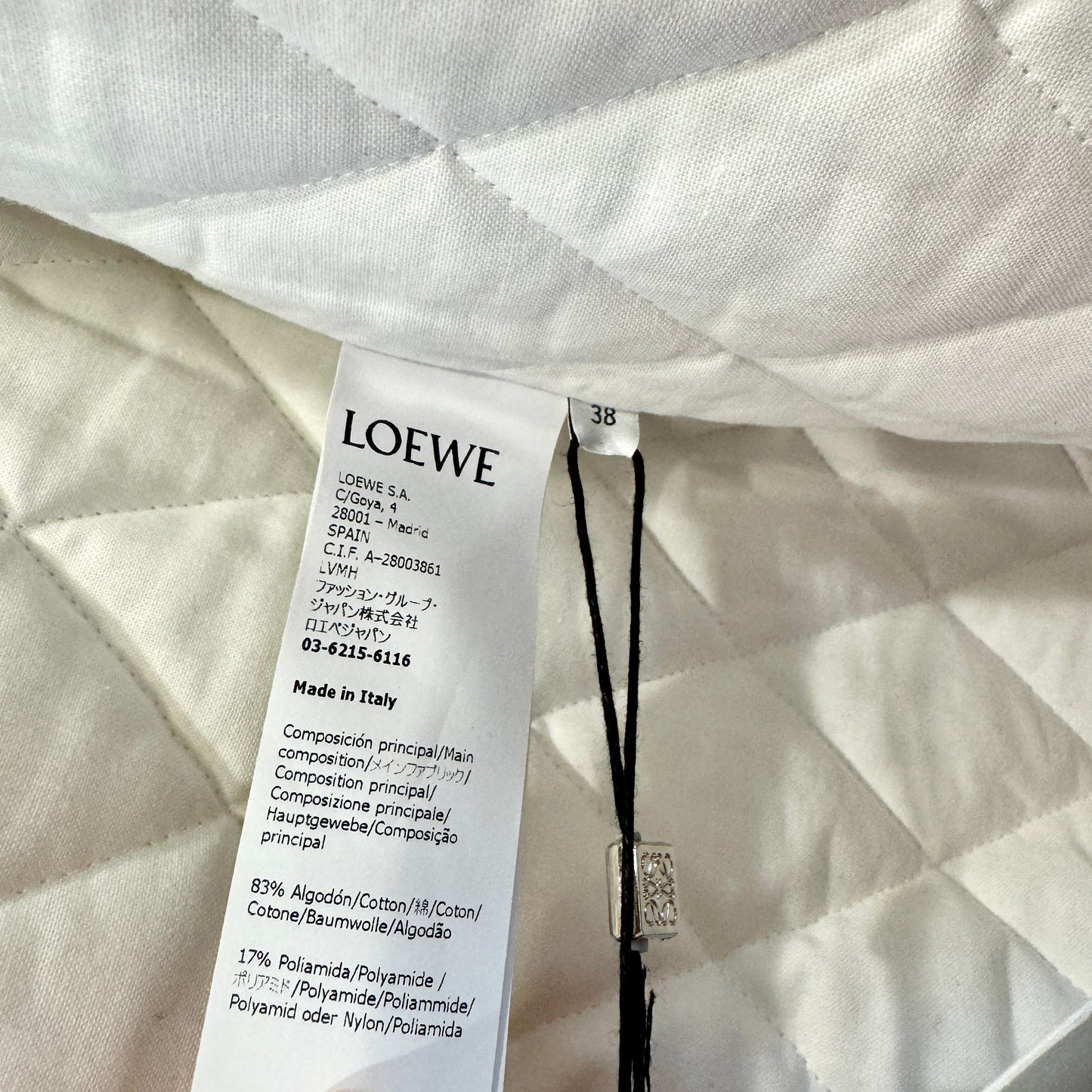 Loewe Padded Overshirt Multicolored Jacket Leather Collar Over shir multi