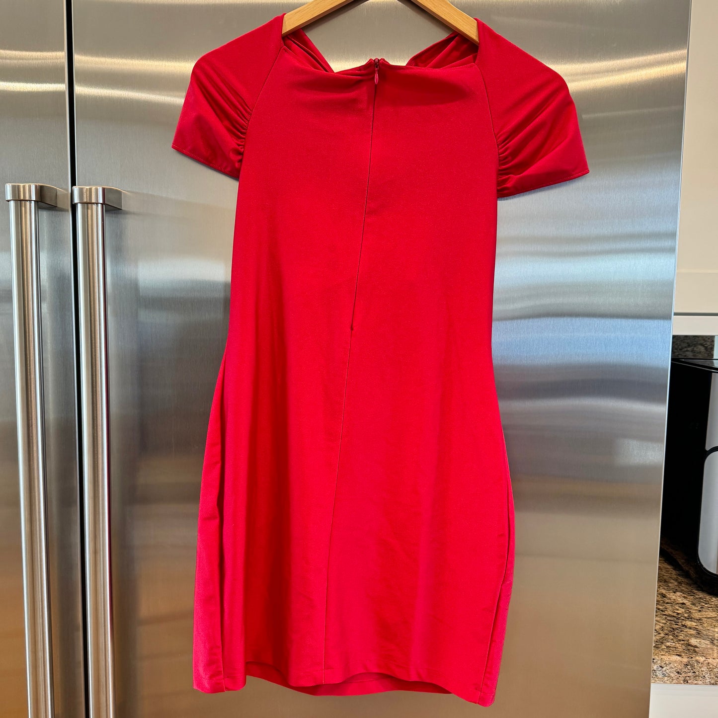 Coperni Twist Mini Dress in Lipstick Red Cut Out Brand New