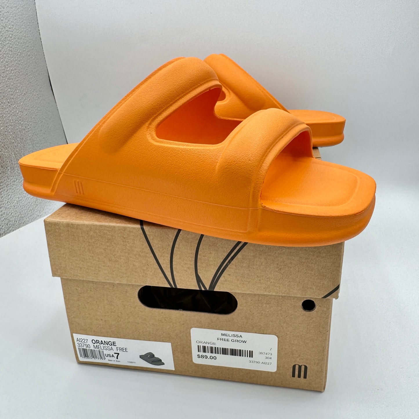 Melissa Free Grow Orange Sandals Slides , EVA , vegan