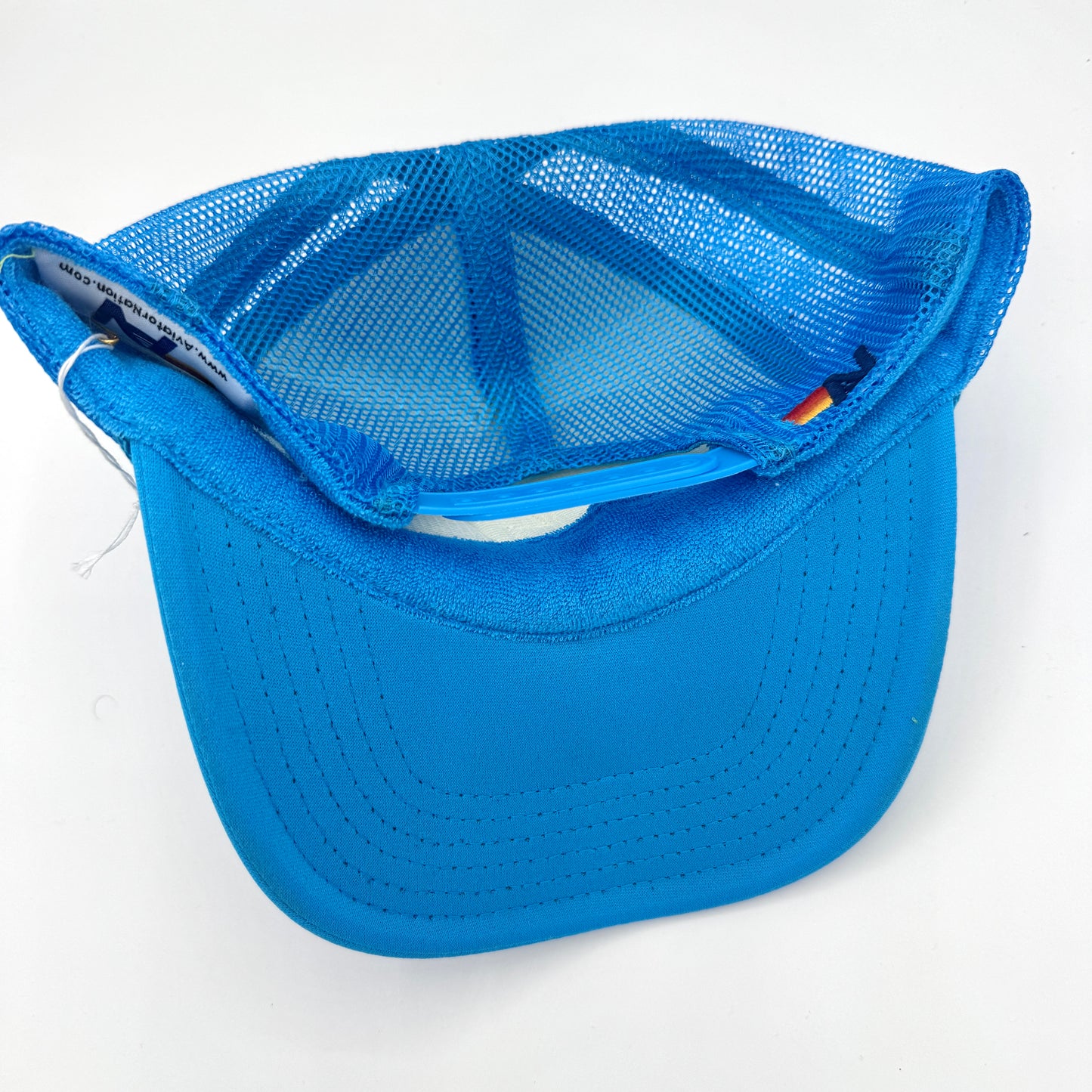 Aviator Nation Trucker Bolt Hat Neon Blue embroidered lightning patch cap