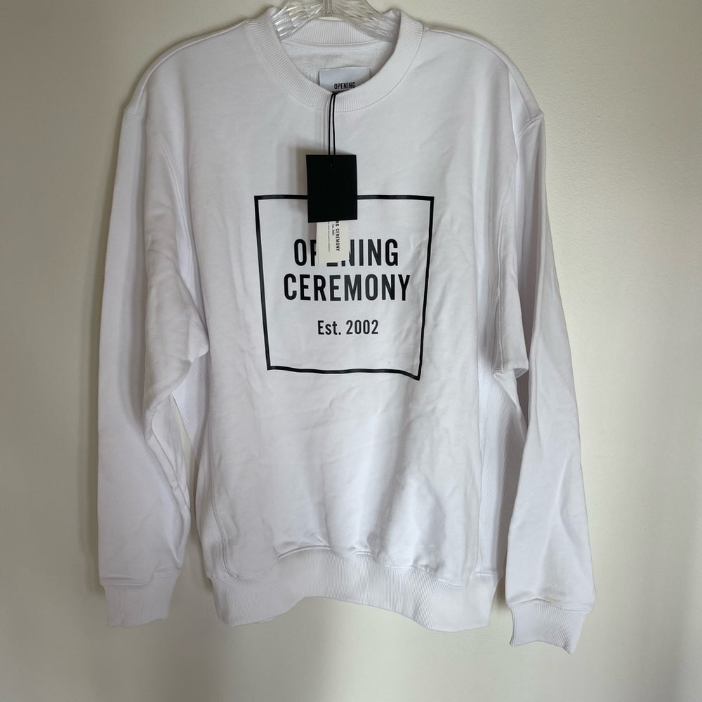 Opening Ceremony White Logo Crewneck Sweatshirt Unisex Large