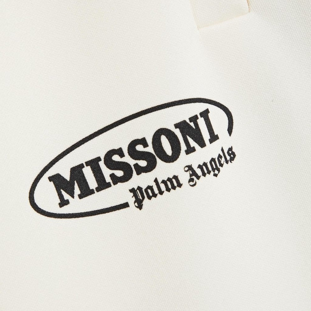Palm Angels x Missoni Collab Shorts Logo in cream / white