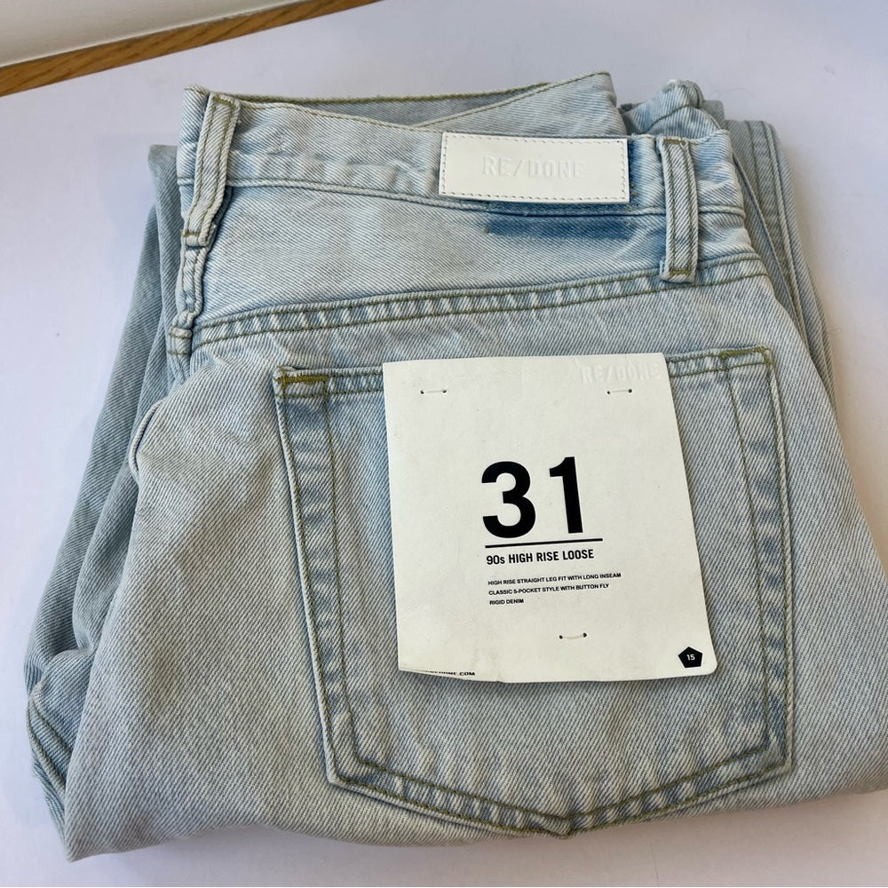 RE/DONE 90’s High Rise Loose in Perfect Light Indigo Women’s Denim Jeans