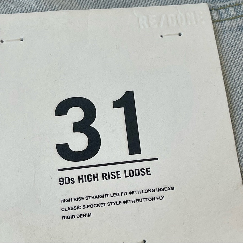 RE/DONE 90’s High Rise Loose in Perfect Light Indigo Women’s Denim Jeans