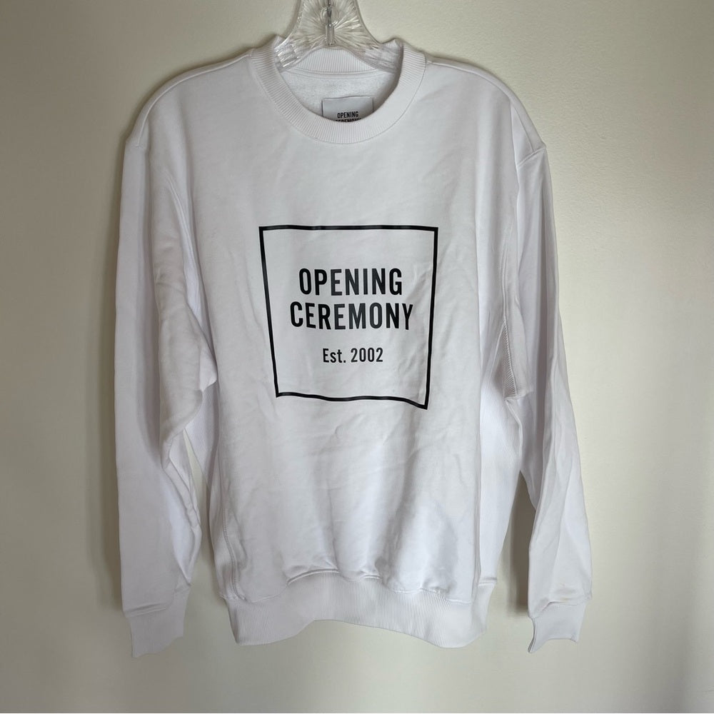 Opening Ceremony White Logo Crewneck Sweatshirt Unisex Large
