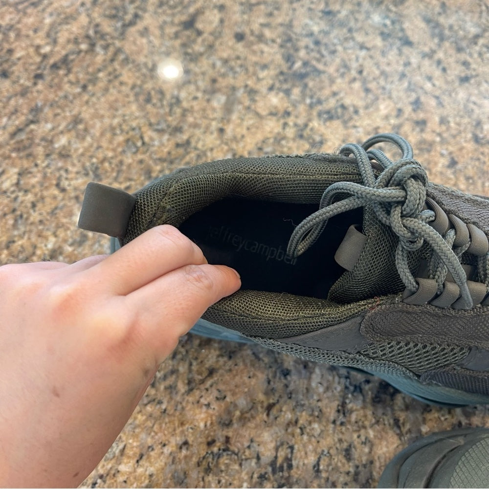 Jeffrey Campbell Pre-Owned lo fi platform sneaker in army olive green