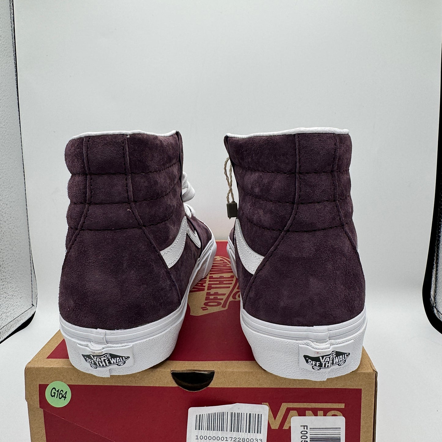 Vans Sk8 Hi Pig Suede Wine Tasting Dark Purple Skate Sneakers High Tops