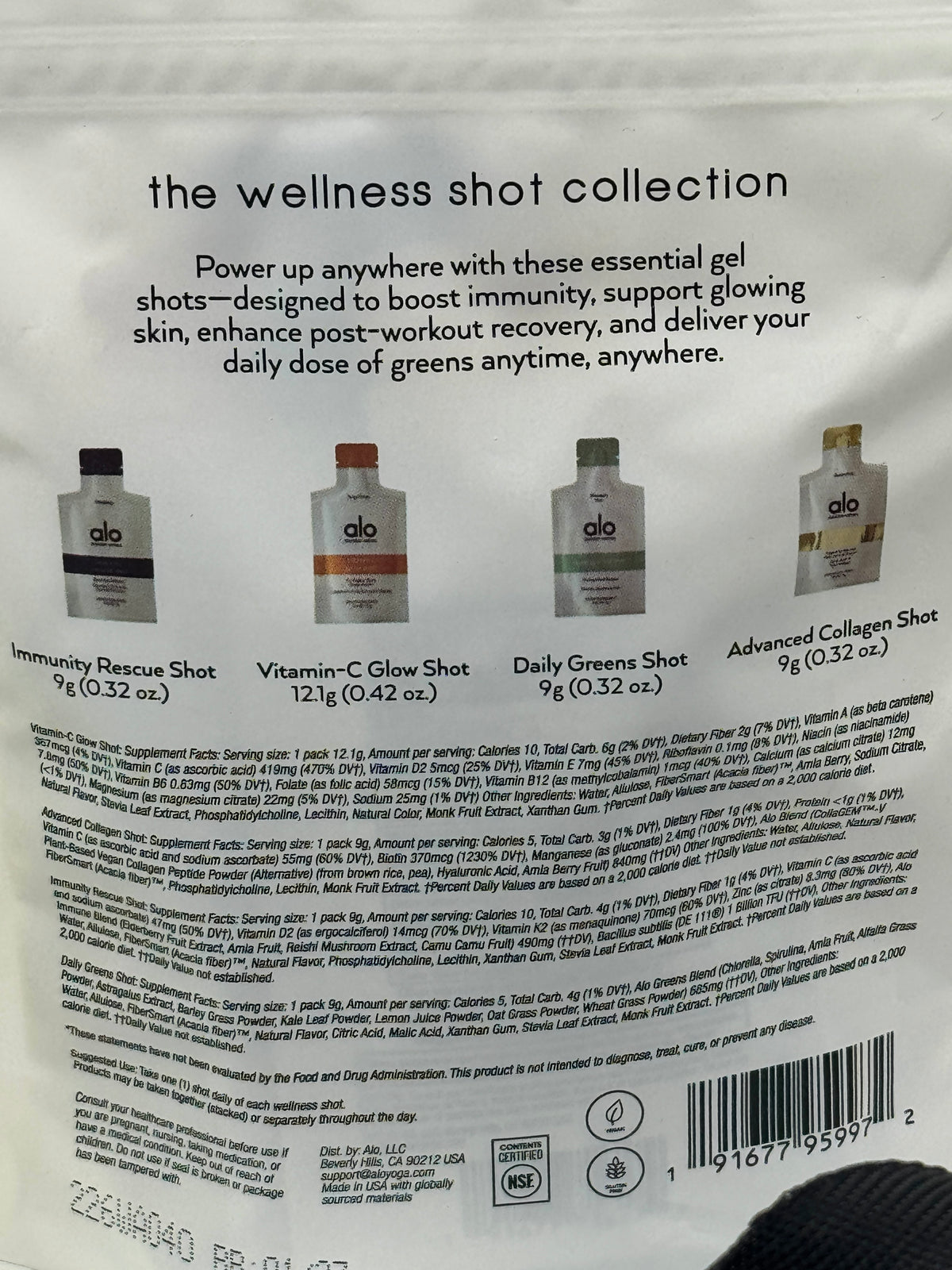 Alo Wellness BUNDLE (4) Magnesium Sprays, (2) Gift Bags, (1) Wellness Discovery Satchet Kit