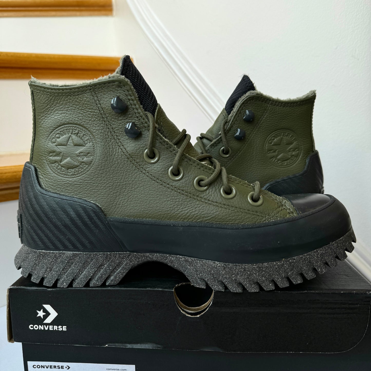 Converse Counter Climate Lugged Waterproof Platform Sneakers Green / Black