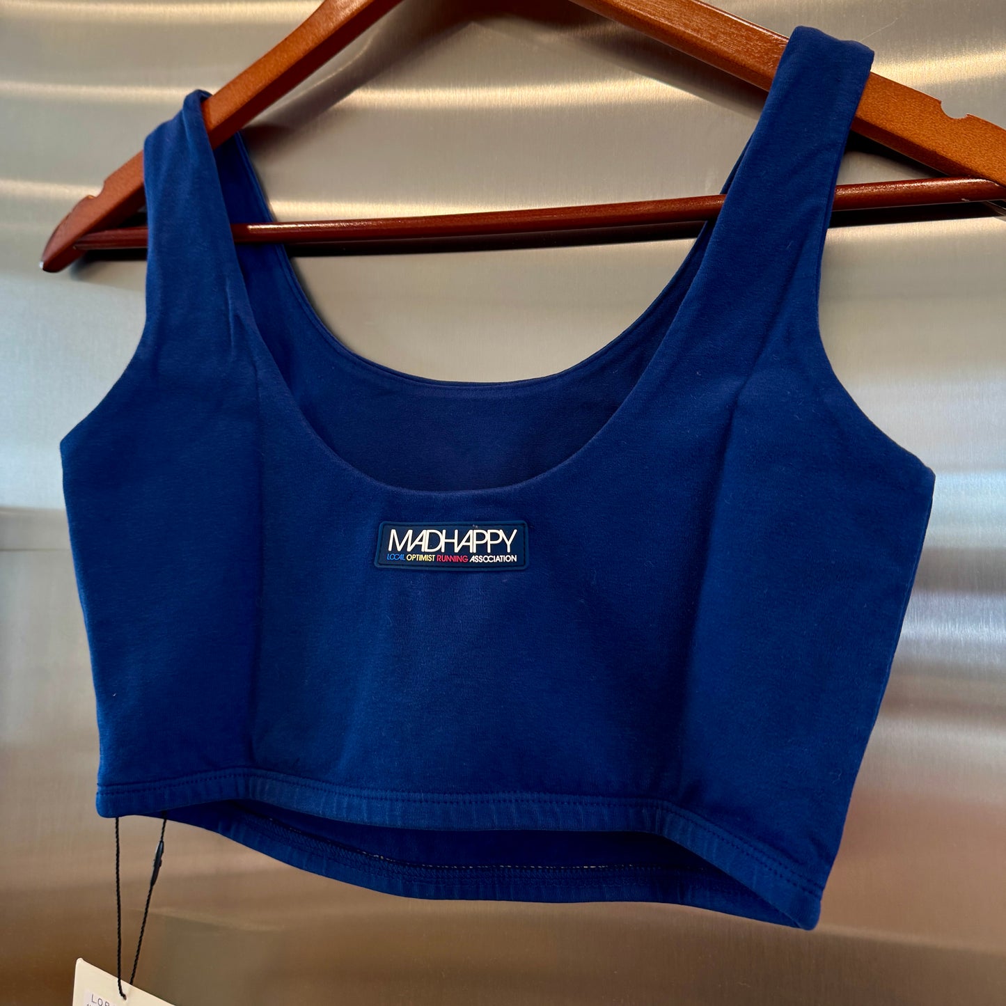 MadHappy Local Optimist Run Club Top Biker Athletic Tank in Starry Blue Navy