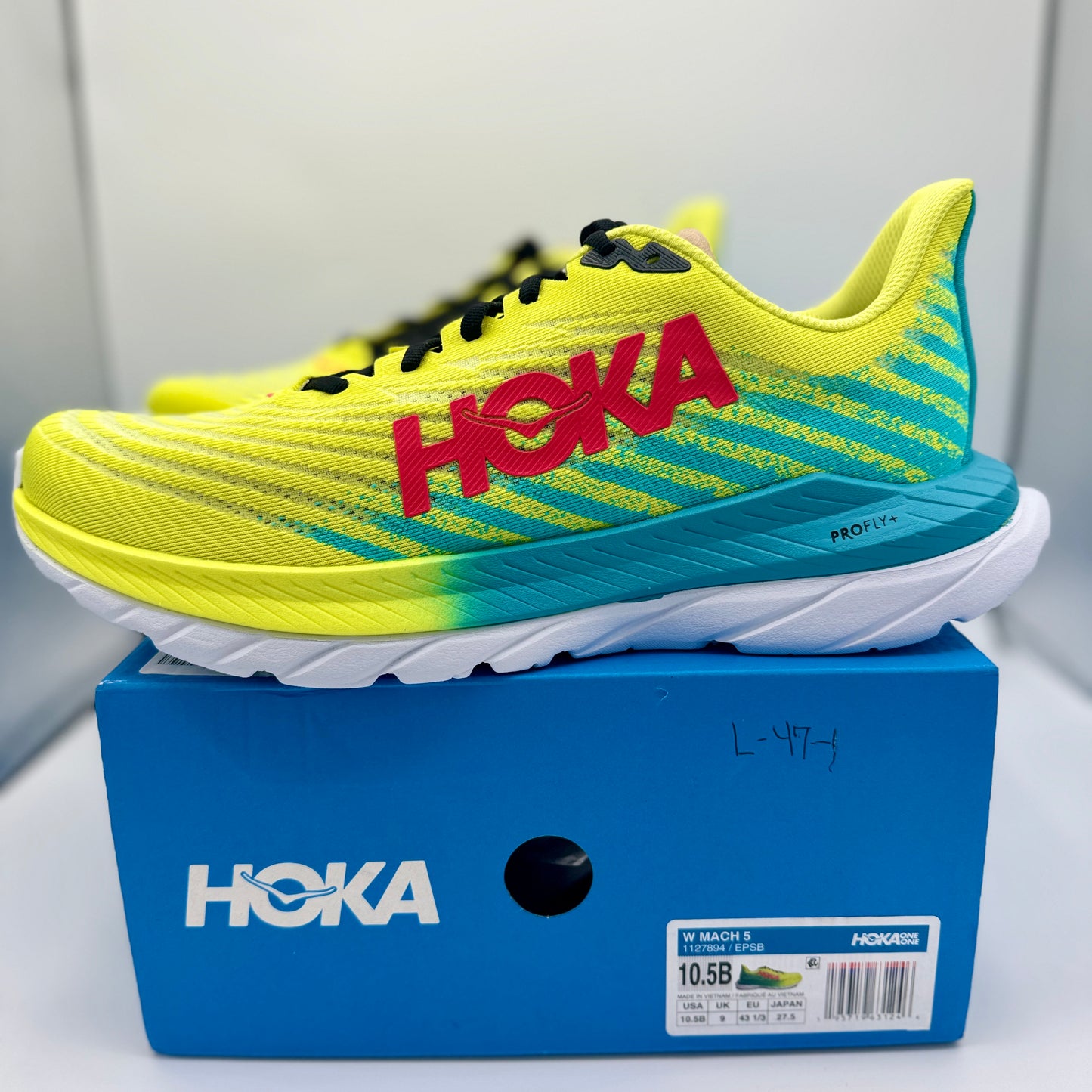 Hoka Mach 5 Womens Running Shoes Evening Primrose Scuba Blue, Hoka One One