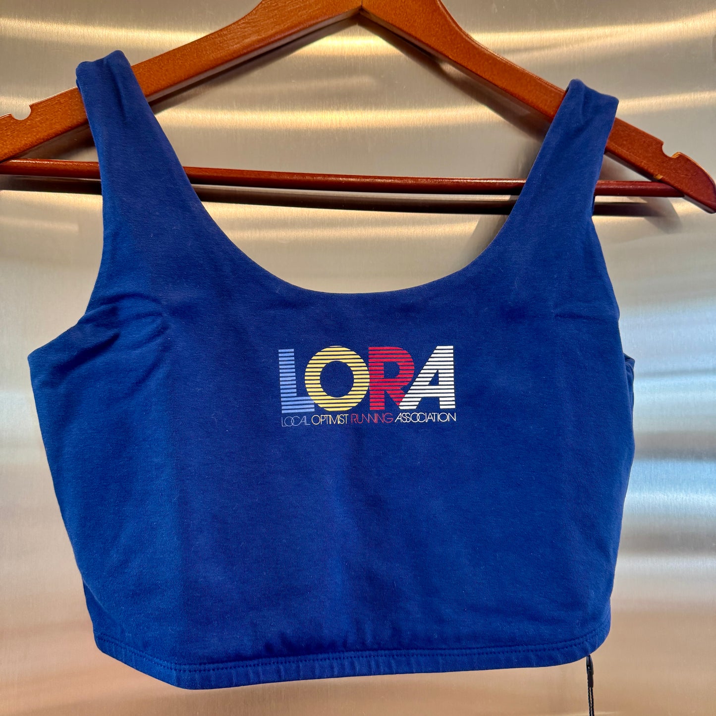MadHappy Local Optimist Run Club Top Biker Athletic Tank in Starry Blue Navy