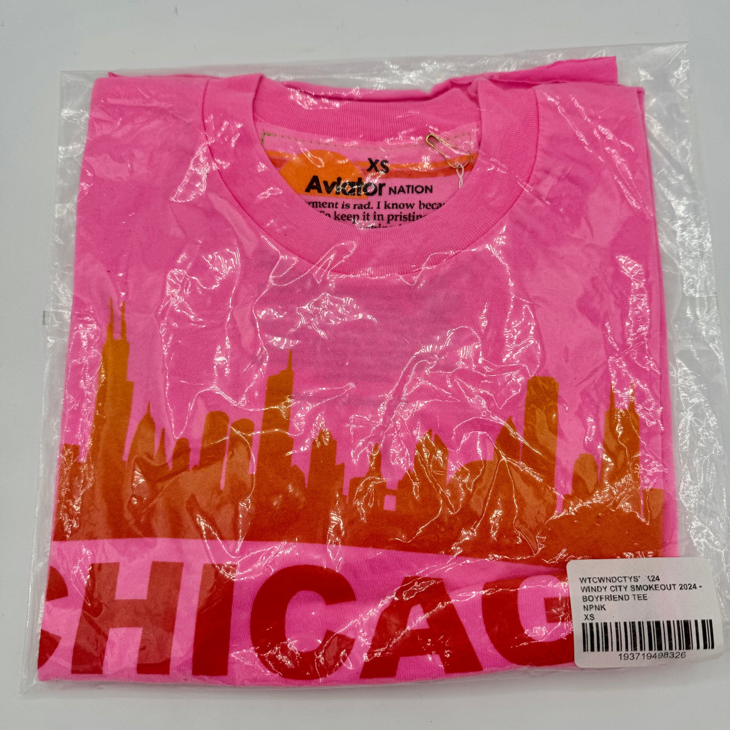 Aviator Nation Windy City Smokeout Festival Neon Pink Crop Top Chicago