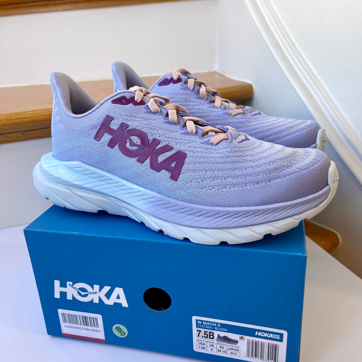 Hoka Mach 5 Running Shoes in Baby Lavender / Summer Song , Hoka One One