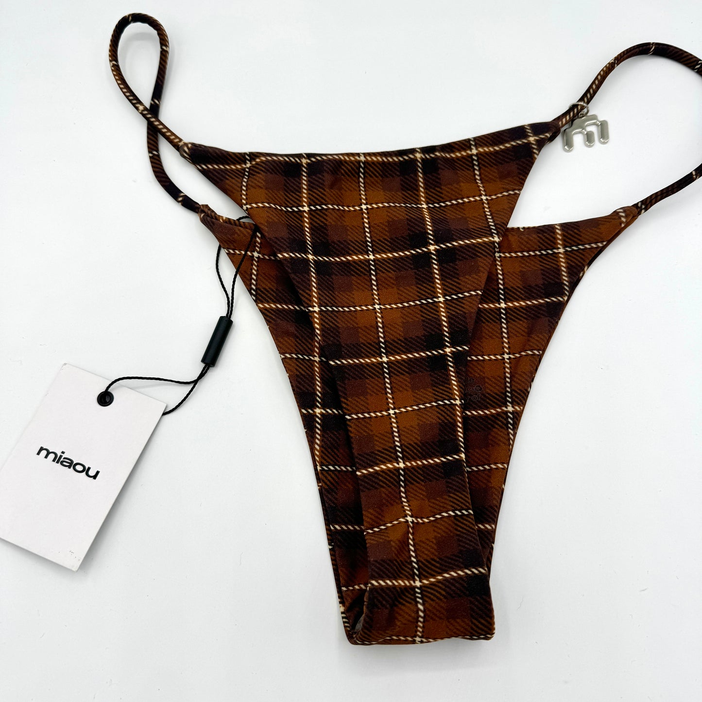 Miaou Itty Bitty Bottom in Brown Chocolate Plaid