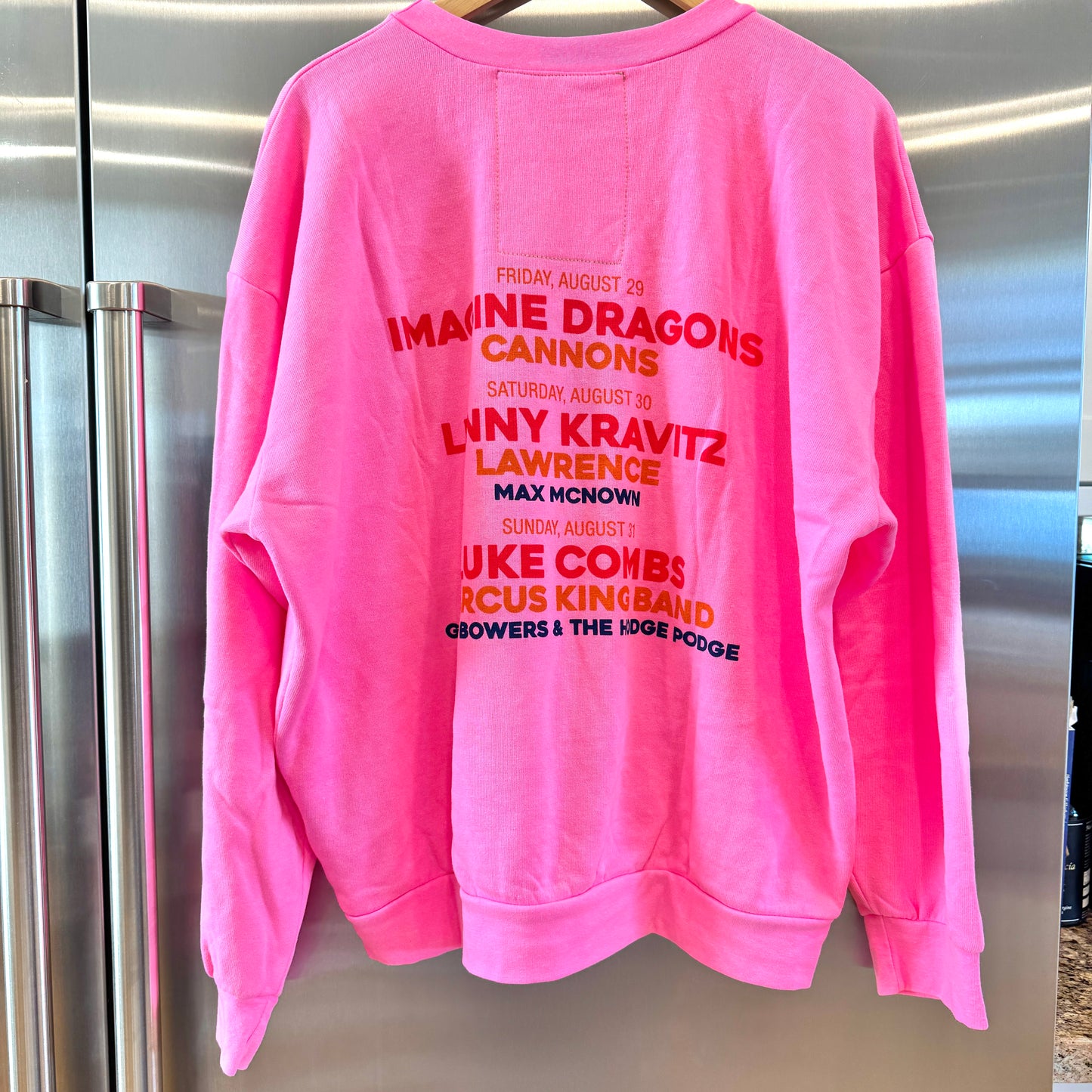 Aviator Nation Aspen Snowmass Jazz Music Festival Crewneck Sweatshirt - Neon Pink