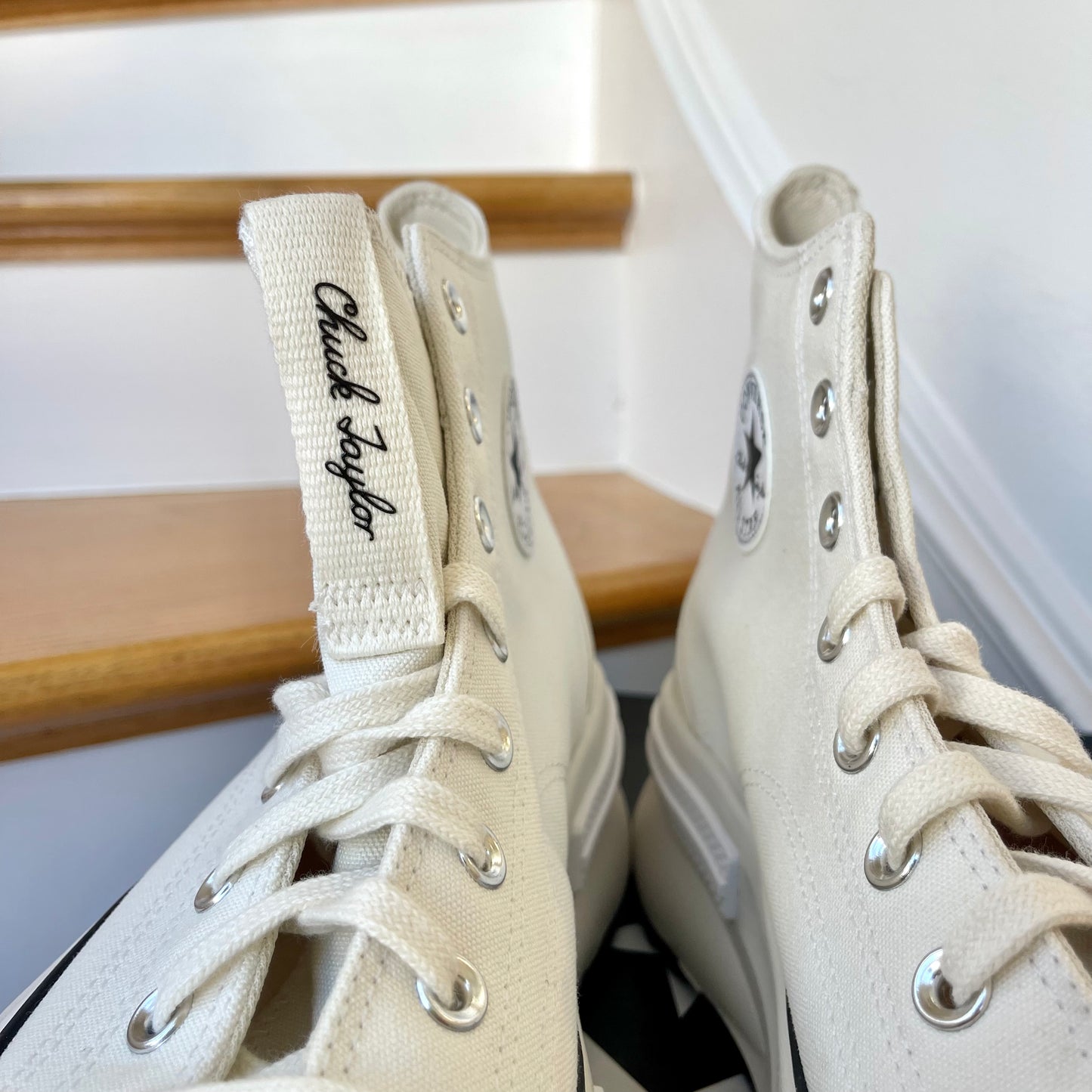 Converse Run Star Legacy CX Hi Platform high top Chuck Taylor sneakers white
